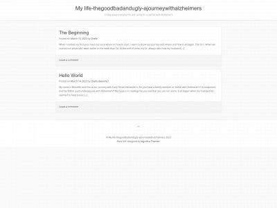 mylife-thegoodbadandugly-analzheimersjourney.com snapshot