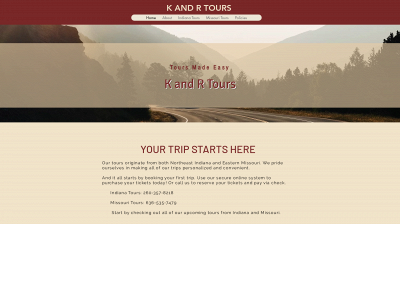 kandrtours.com snapshot