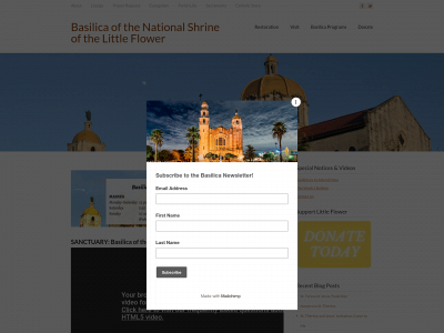 littleflowerbasilica.org snapshot