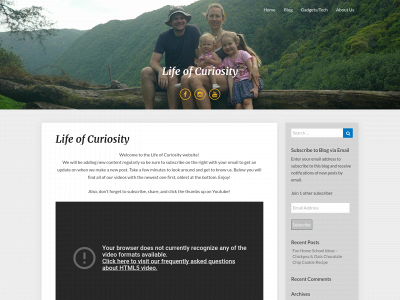 lifeofcuriosity.com snapshot
