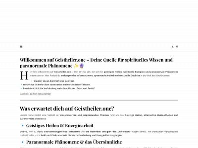 geistheiler.one snapshot