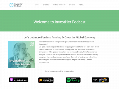 www.investherpodcast.com snapshot