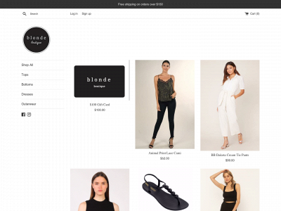 shopblondeboutique.com snapshot