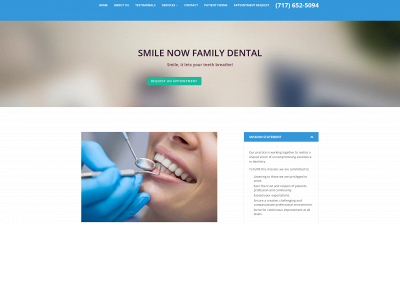 smilenowfamilydental.com snapshot