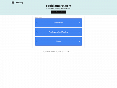 obsidiantarot.com snapshot