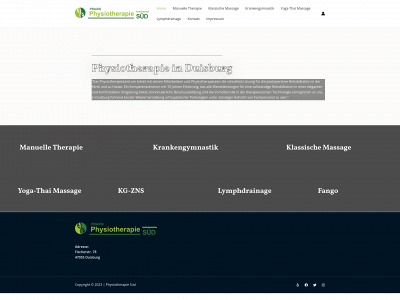physiotherapiesued.de snapshot
