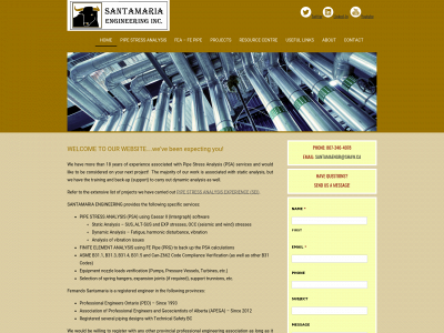 santamariaengineering.ca snapshot