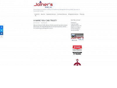 joinershvac.com snapshot