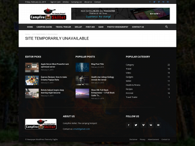 campfireskillet.com snapshot