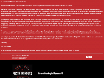 piesandgrinders.com snapshot