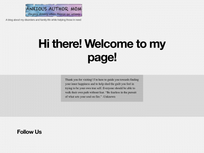 anxiousauthormom.com snapshot