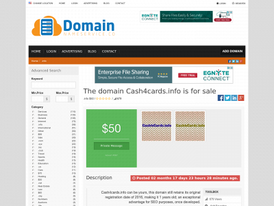 cash4cards.info snapshot