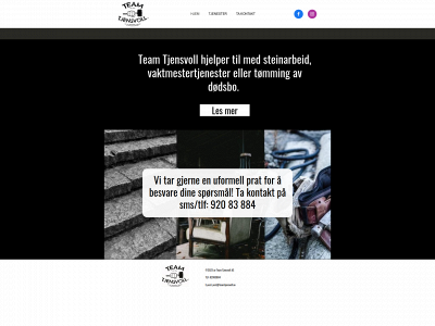 teamtjensvoll.no snapshot