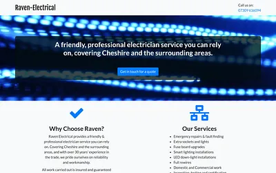raven-electrical.com snapshot