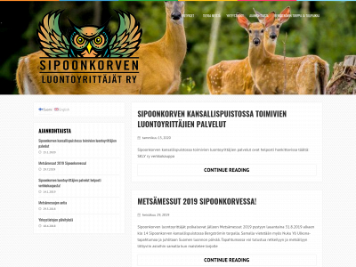 sipoonature.fi snapshot