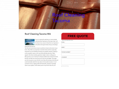 www.roofcleanertacoma.com snapshot