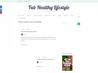 healthybeautyfitlifestyle.com snapshot