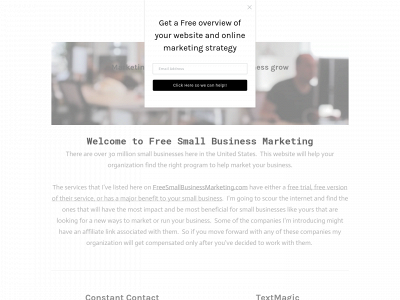 www.freesmallbusinessmarketing.com snapshot