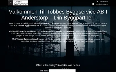 tobbesbygg.se snapshot