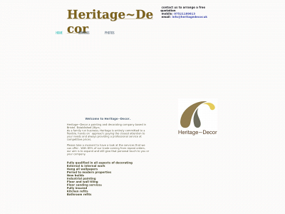 heritagedecor.uk snapshot