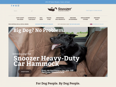 snoozerpetproducts.com snapshot