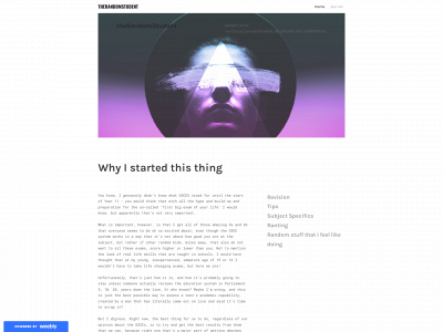 therandomstudent.weebly.com snapshot