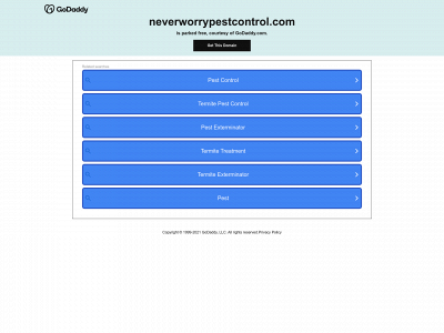 neverworrypestcontrol.com snapshot