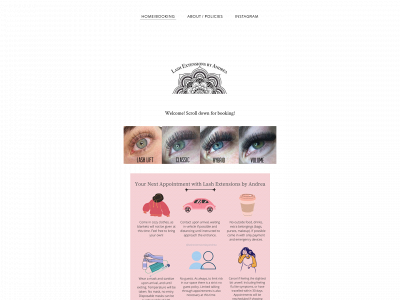 lashextensionsbyandrea.weebly.com snapshot