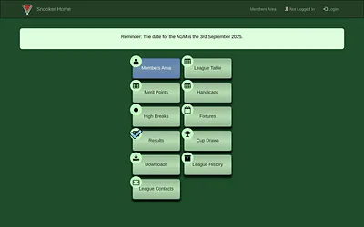 mineheadsnookerlogin.co.uk snapshot