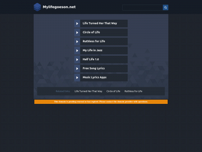 mylifegoeson.net snapshot