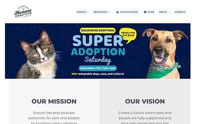 chicagolandhumane.org snapshot