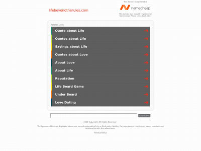 lifebeyondtherules.com snapshot