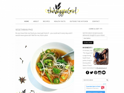 theveggiegirl.com snapshot