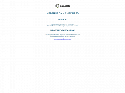 sifbenne.dk snapshot