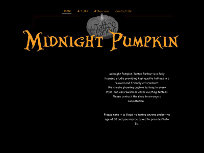 midnightpumpkintattoo.com snapshot