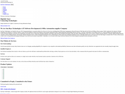 sunraystechnologies.in snapshot