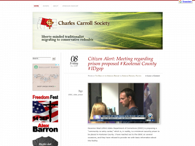 charlescarrollsociety.com snapshot