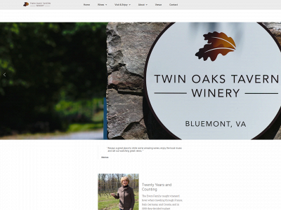 twinoakstavernwinery.com snapshot