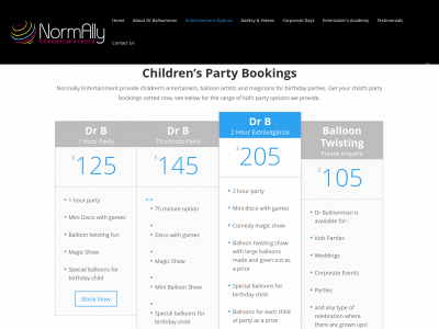 izzywizzyparties.co.uk snapshot