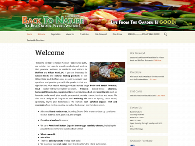 backtonaturebluffton.com snapshot
