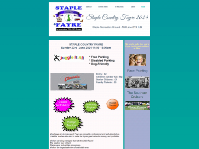 staplecountryfayre.com snapshot