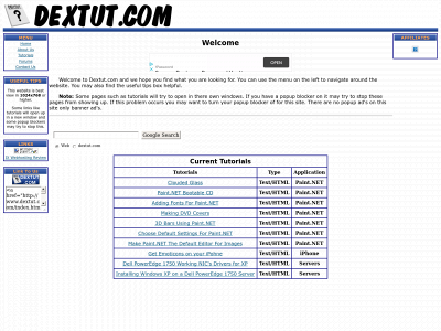 dextut.com snapshot