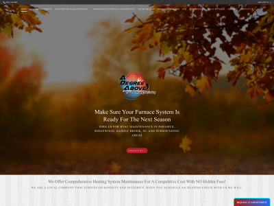 adegreeaboveheatingandcooling.com snapshot