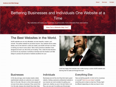 andrewlinkwebdesign.com snapshot