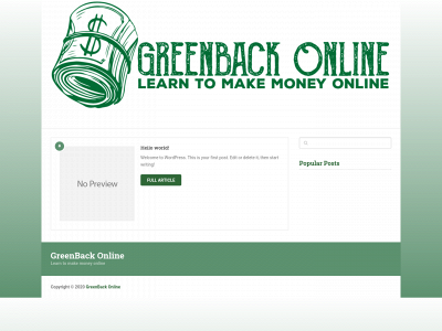 greenbackonline.com snapshot