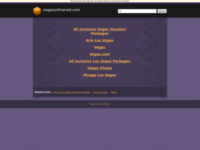 vegasunframed.com snapshot