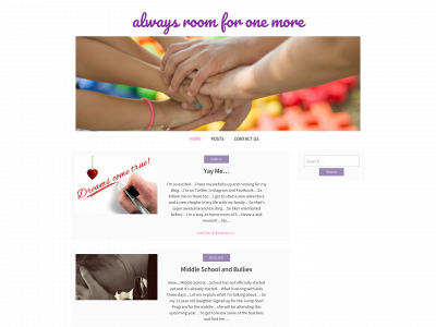 alwaysroomforonemore.com snapshot