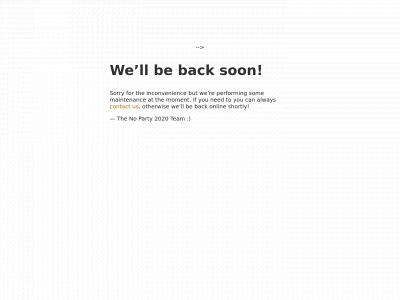 noparty2020.com snapshot