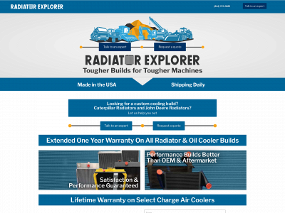 radiatorexplorer.com snapshot