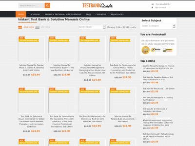 testbankgrade.com snapshot